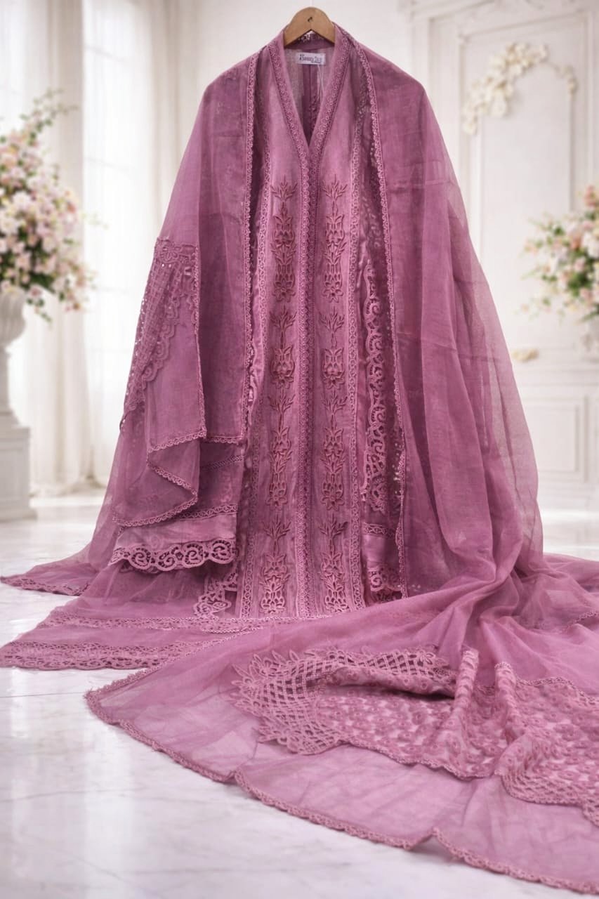 timeless elegance 3 piece embroidered suit